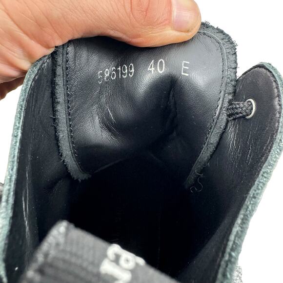 Alexander Mcqueen Hybrid Lace Up Borgue Wingtip Leather Boots Black Size 40E - Picture 9 of 10